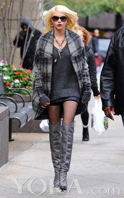 女明星长靴图片,时尚长靴演绎女明星独特魅力